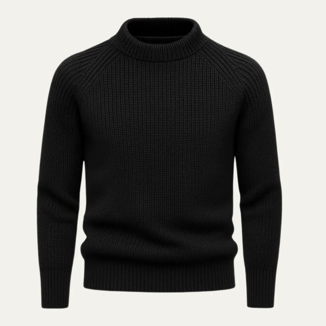 Men’s Hugo Ribbed Crewneck – Minimalist Winter Knit