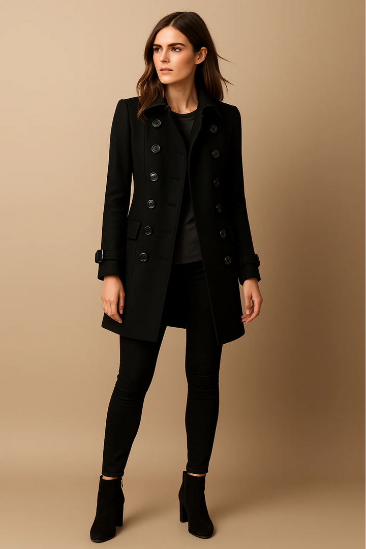 Women’s Elara Double-Breasted Tailored Wool Coat
