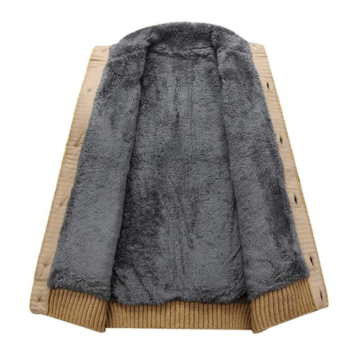 Men’s Harrington Cable-Knit Fleece-Lined Cardigan