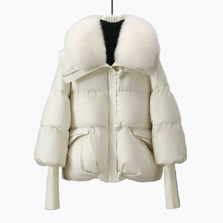 Women’s Padded Coat with Detachable Faux Fur Collar
