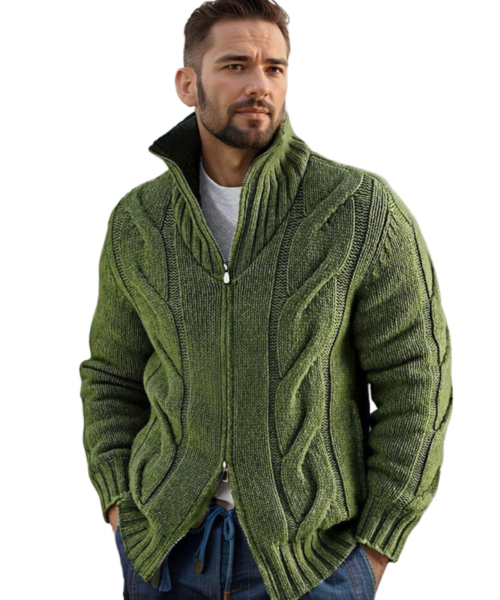 Men’s Winslow Cable Knit Zip Cardigan