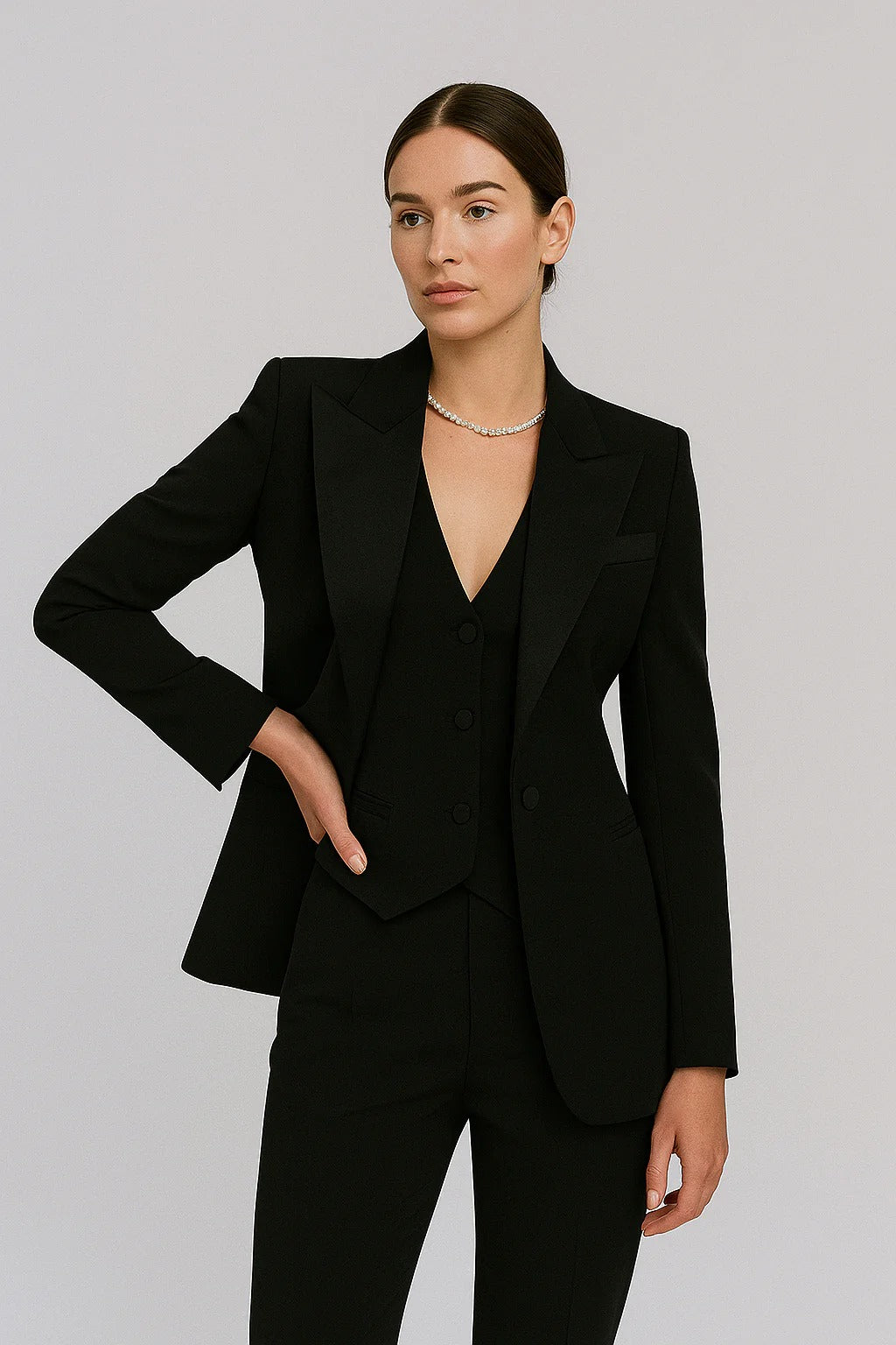 Women’s Aurelia Power Suit – Three-Piece Tailored Set