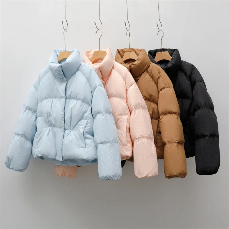 Women’s Padded Short Puffer Jacket – Warm Everyday Winter Layer
