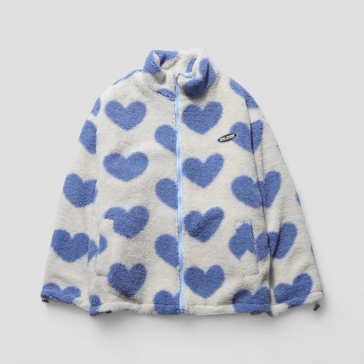 Women’s Reversible Heart Print Puffer Jacket