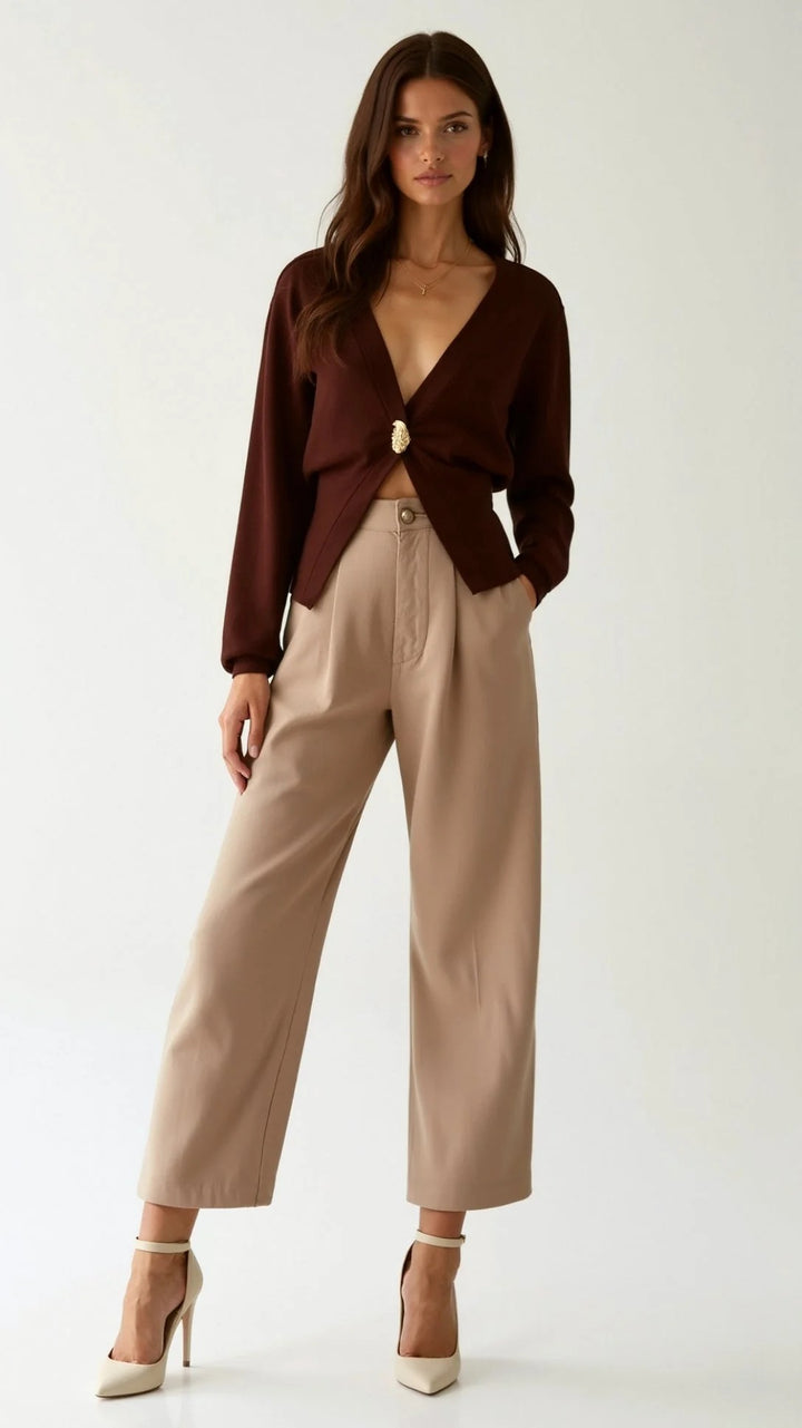 Women’s Amara Deep V Button Cardigan