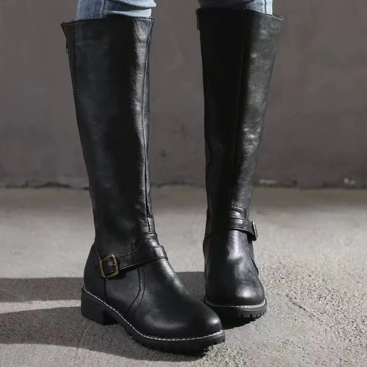 Women’s Marcella Knee-High Buckle Detail Boots