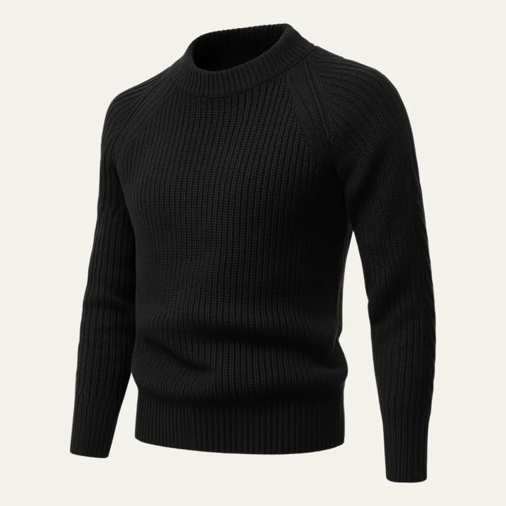 Men’s Hugo Ribbed Crewneck – Minimalist Winter Knit