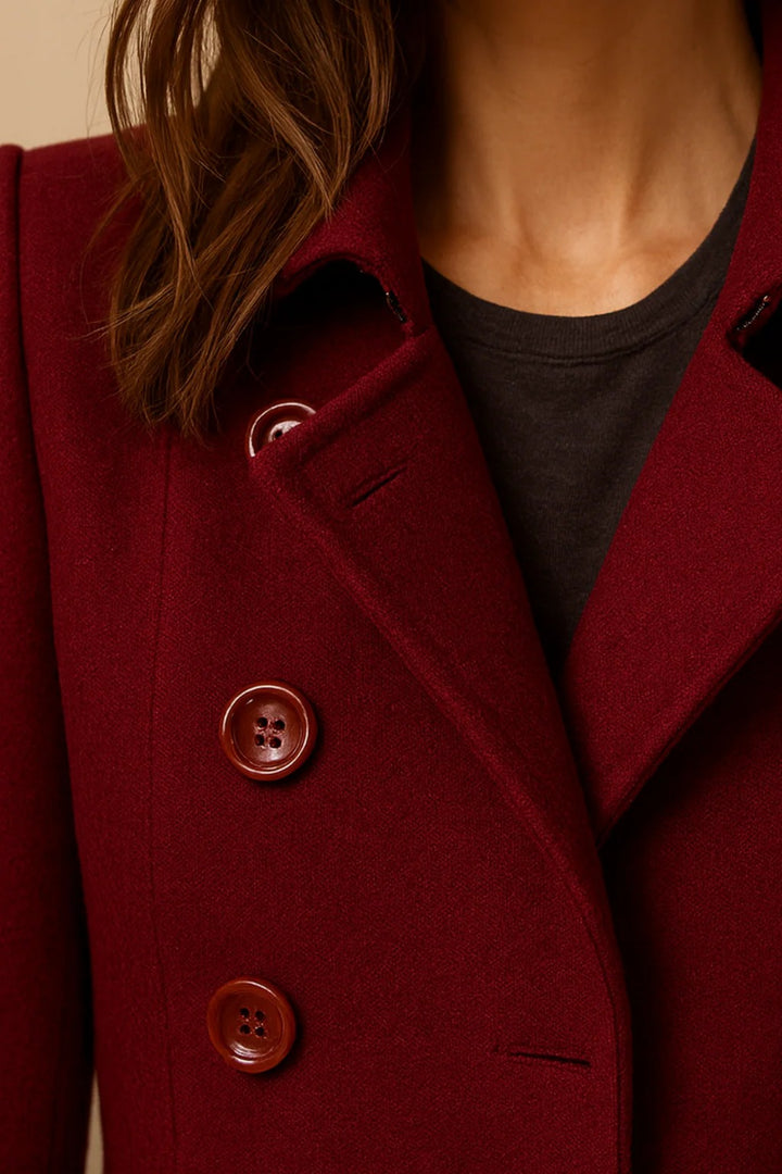 Women’s Elara Double-Breasted Tailored Wool Coat