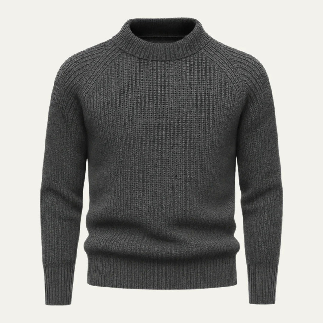 Men’s Hugo Ribbed Crewneck – Minimalist Winter Knit