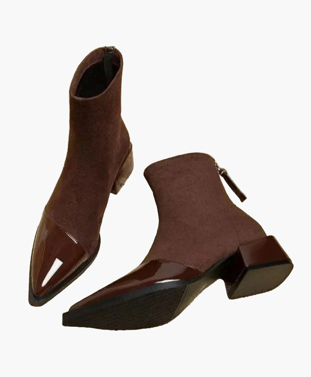 Women’s Patent-Trim Ankle Boots