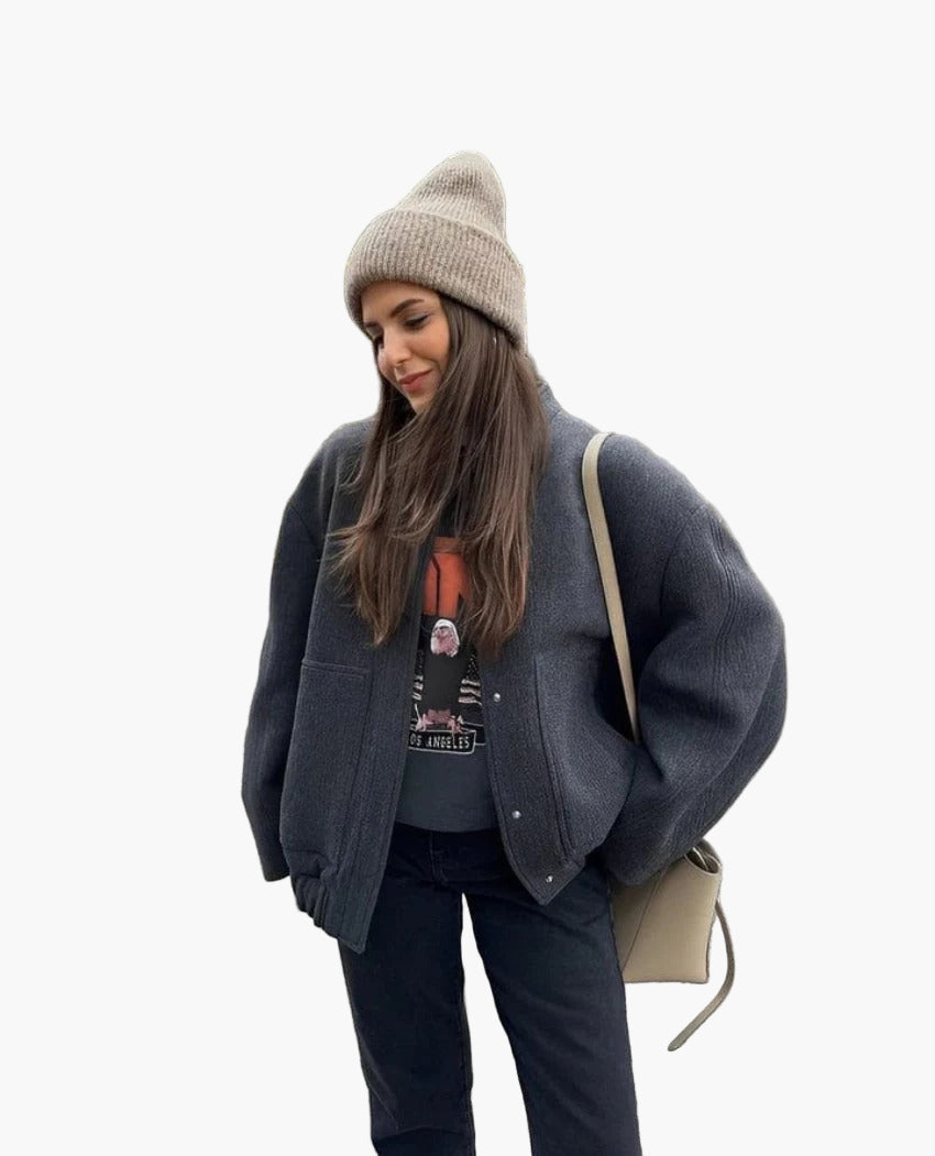 Women’s Wool-Blend Oversized Jacket