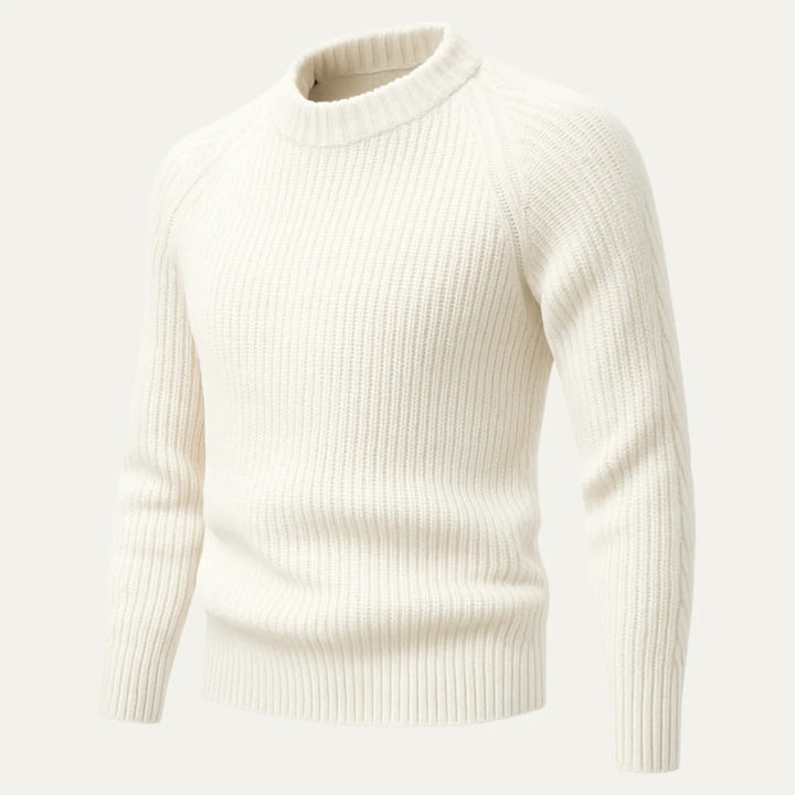 Men’s Hugo Ribbed Crewneck – Minimalist Winter Knit