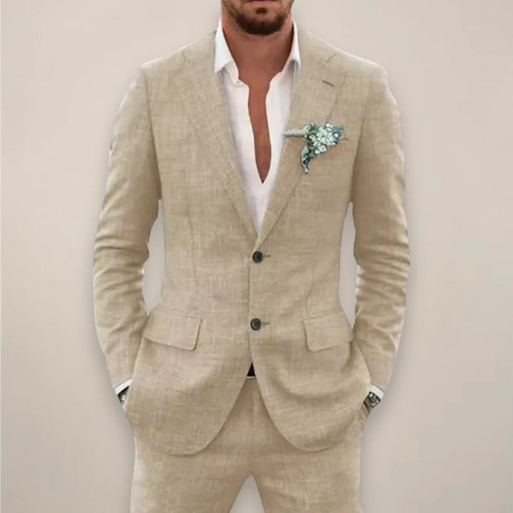 Men’s Luca Linen Suit – Contemporary Coastal Charm