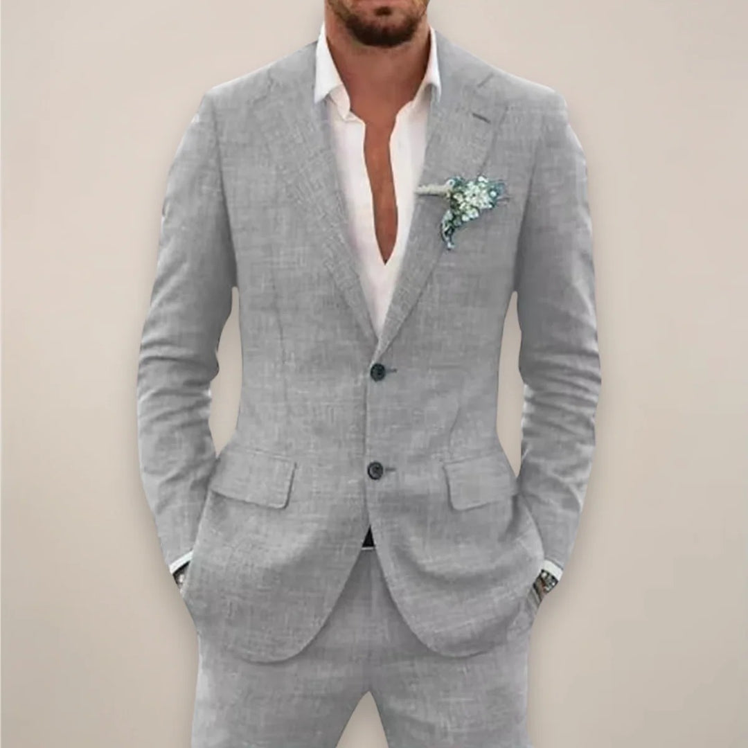 Men’s Luca Linen Suit – Contemporary Coastal Charm