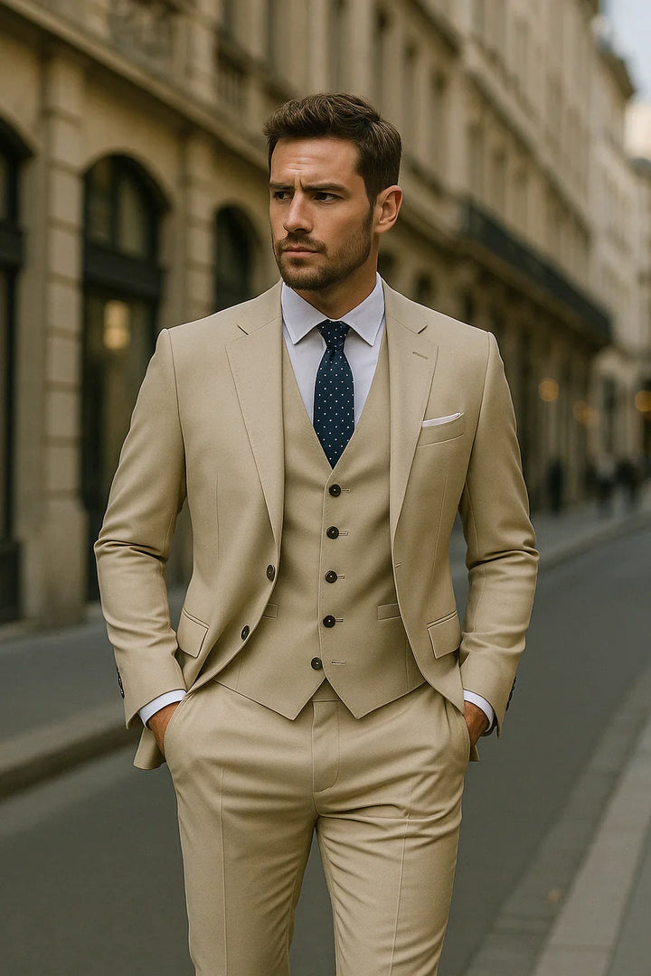 Men’s Beaumont 3-Piece Suit – Refined Modern Elegance