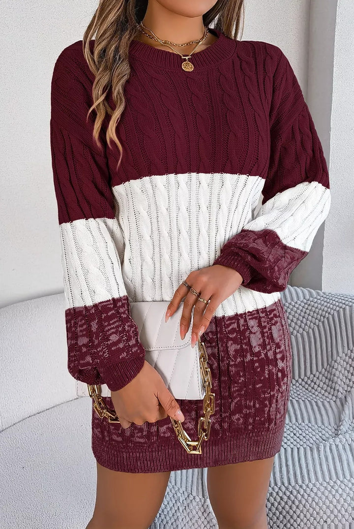 Women’s Malia Colourblock Knit Sweater Dress