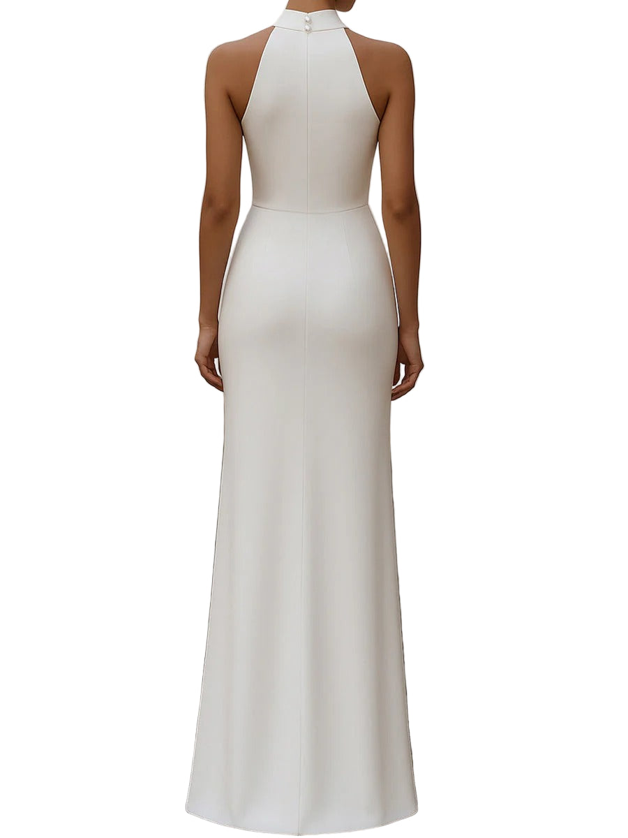 Women’s Pleated Halter Neck Gown