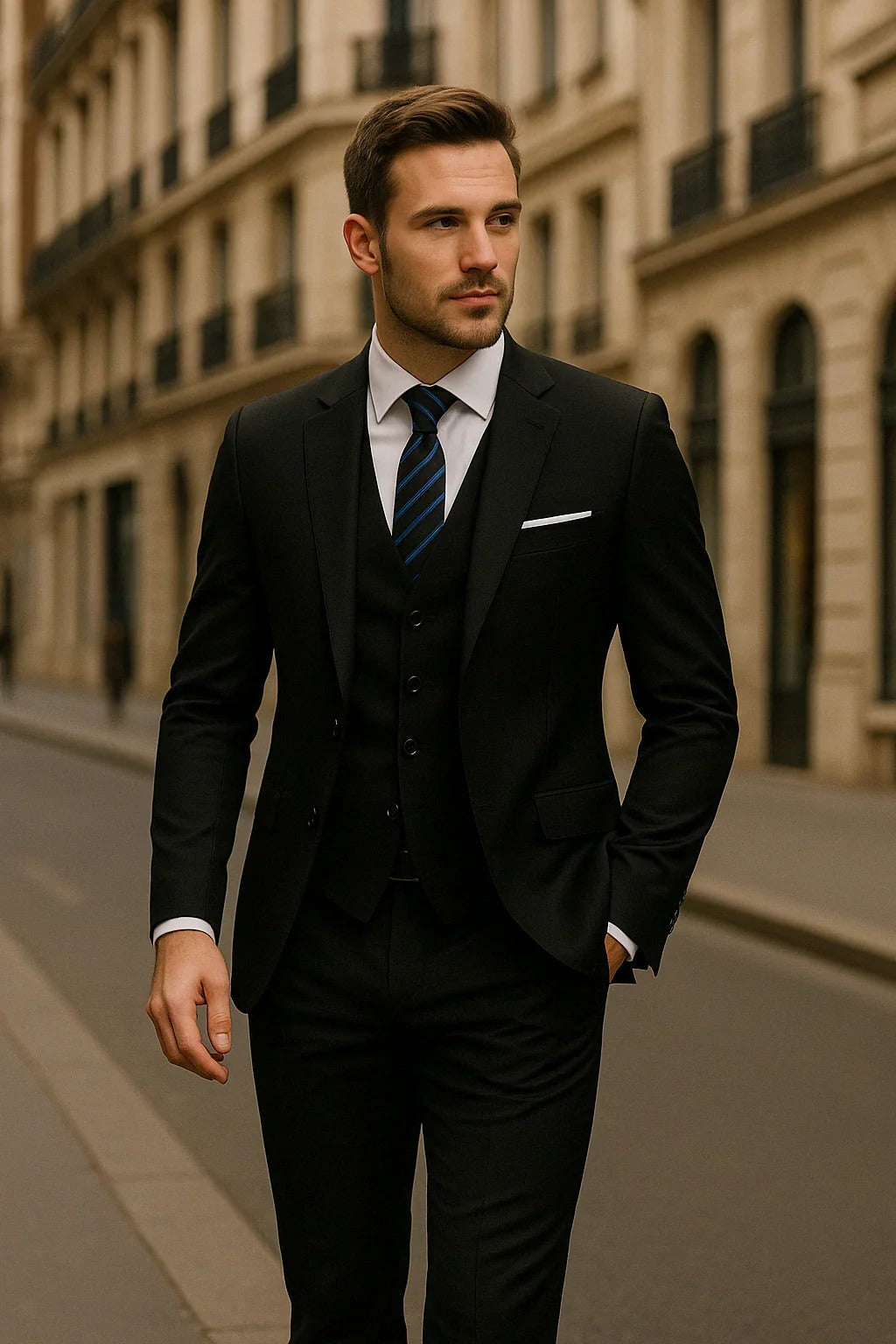 Men’s Beaumont 3-Piece Suit – Refined Modern Elegance