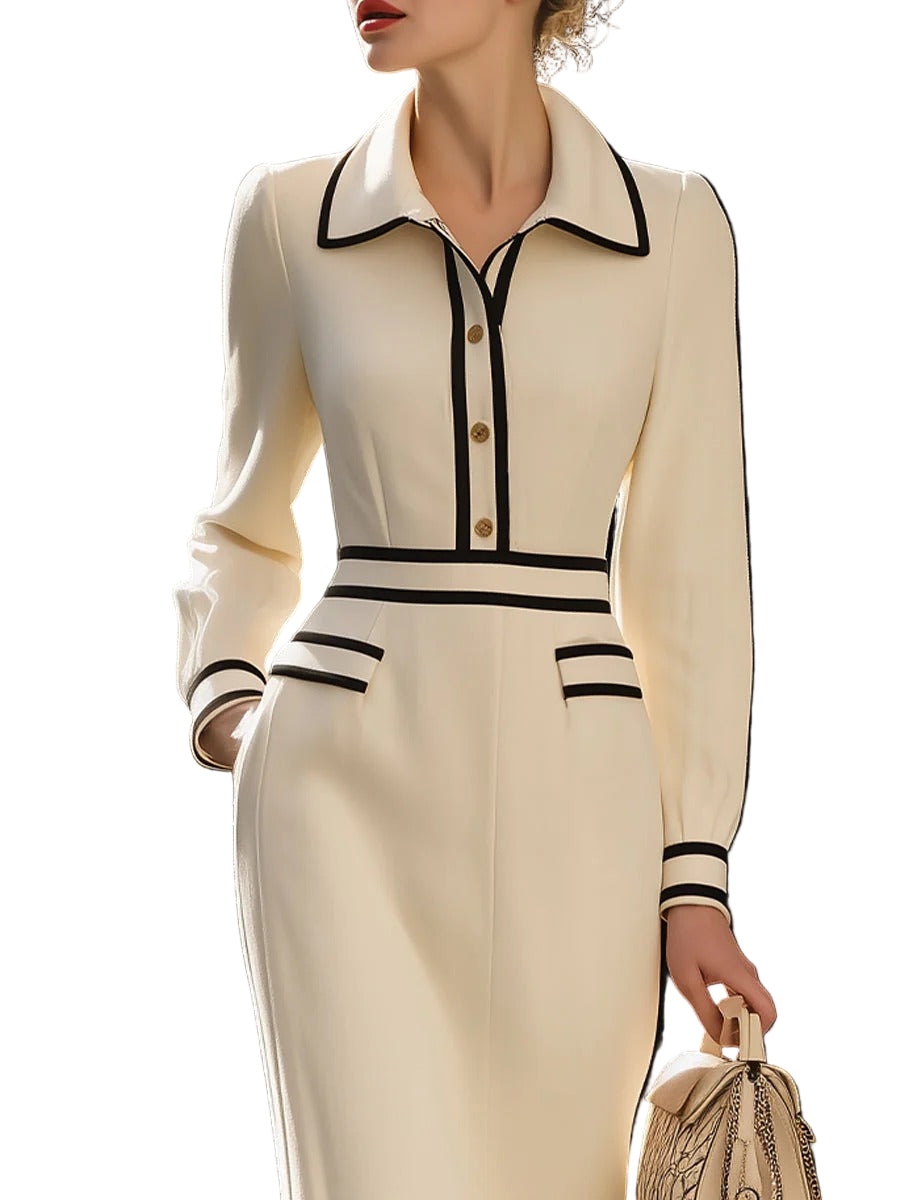 Women’s Colette Contrast Trim Midi Dress