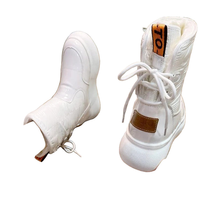 Women’s Waterproof Ankle Snow Boots – Warm Winter Lace-Up Footwear