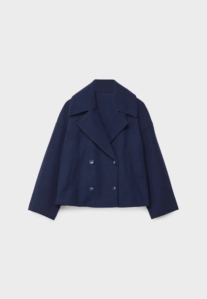Women’s Cropped Double-Breasted Coat
