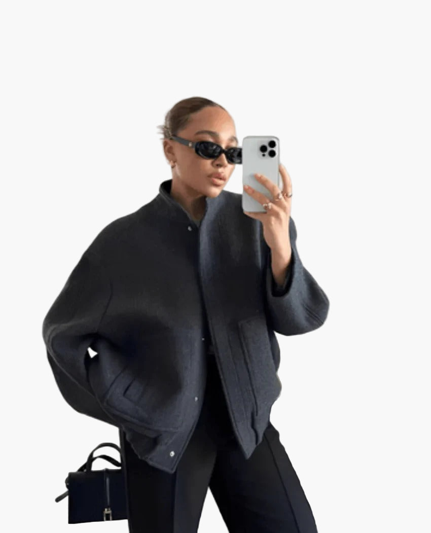 Women’s Wool-Blend Oversized Jacket