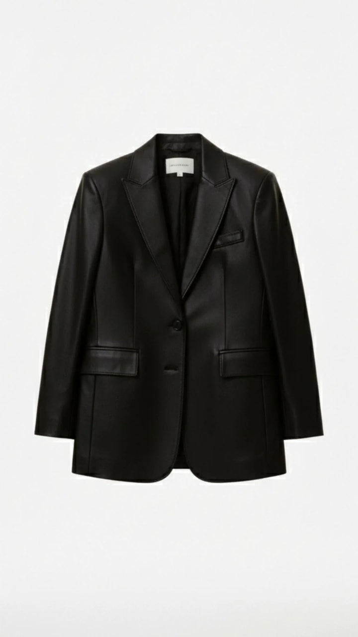 Women’s Rowan Faux Leather Tailored Blazer