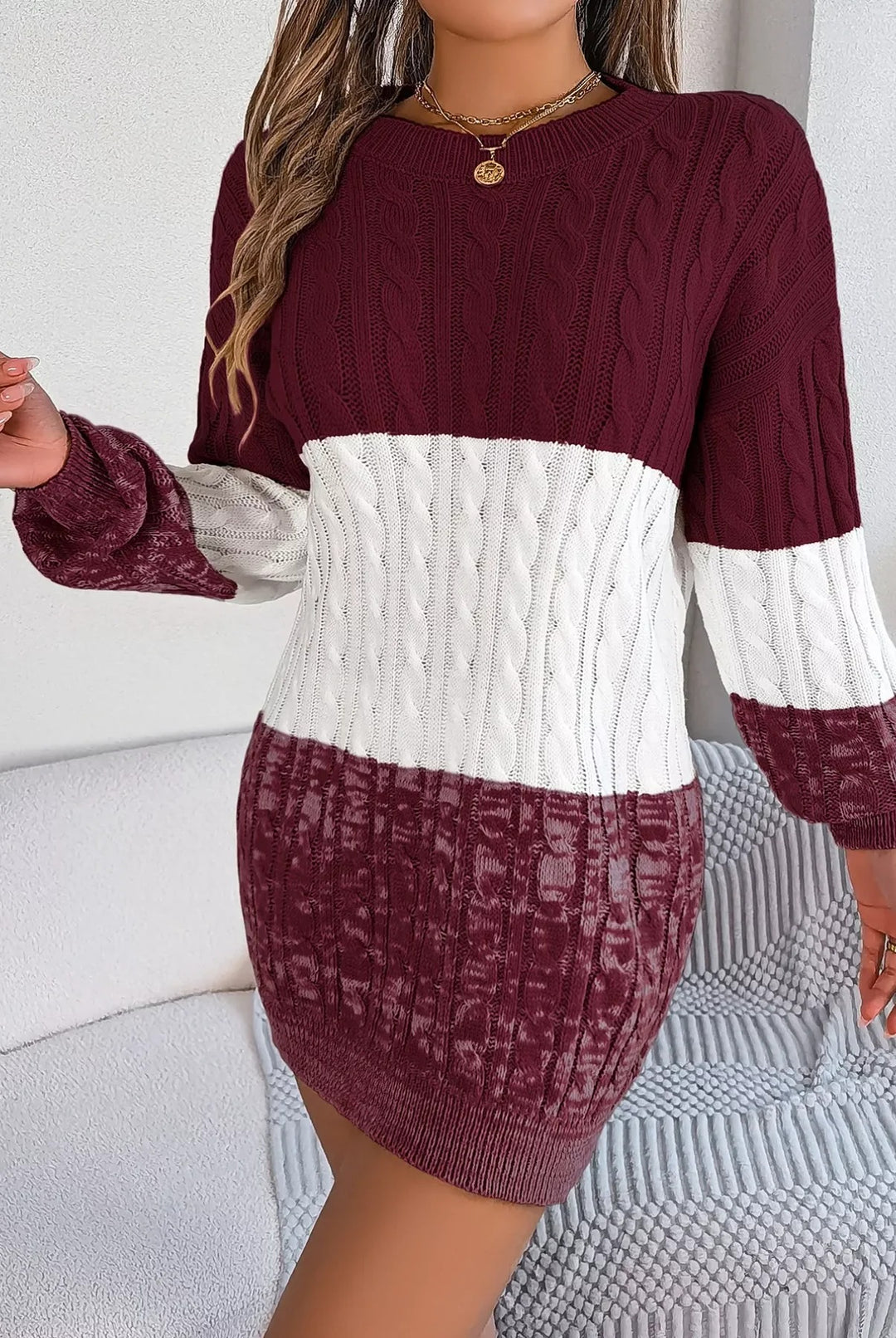 Women’s Malia Colourblock Knit Sweater Dress