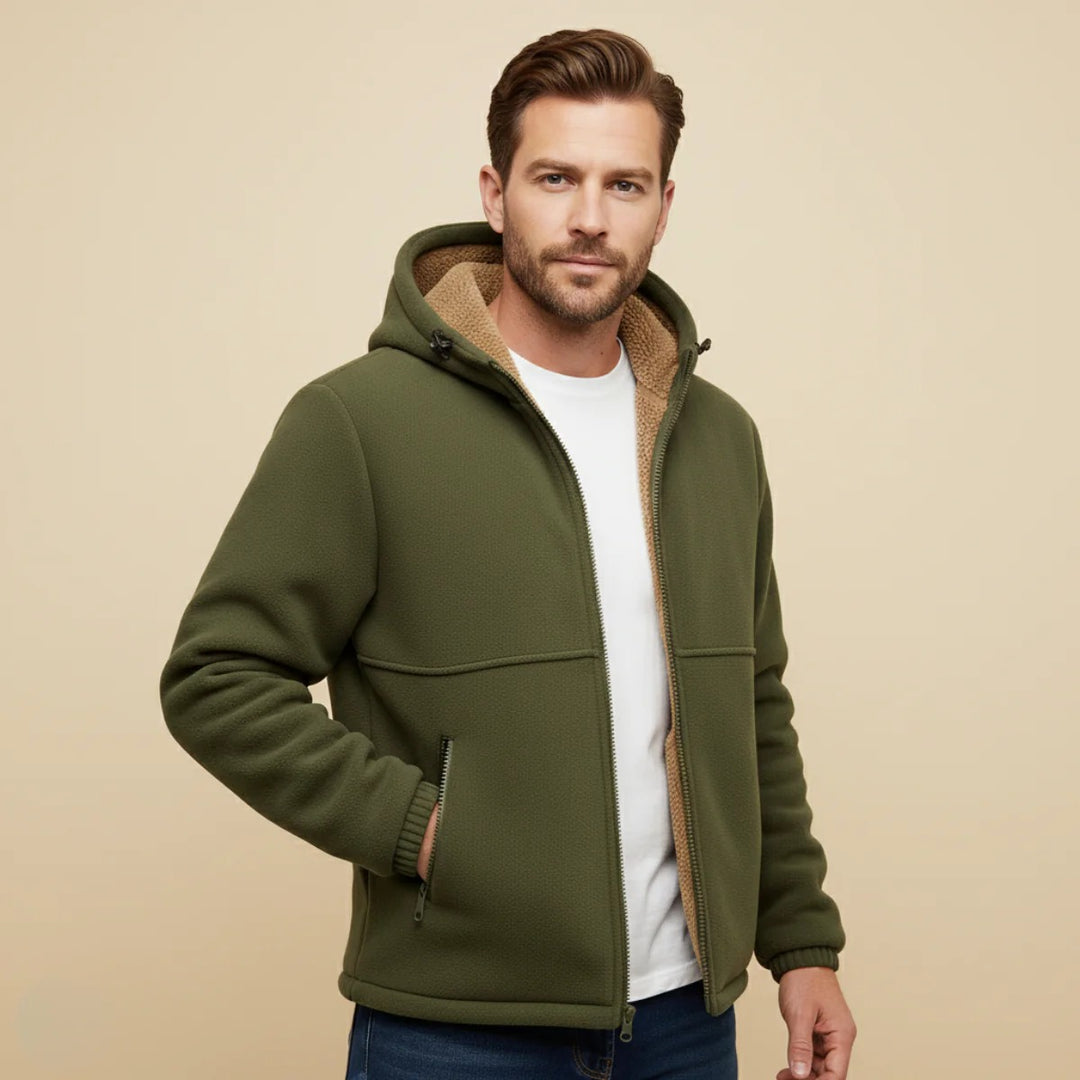 Men’s Aspen Hooded Jacket – Plush Winter Warmth