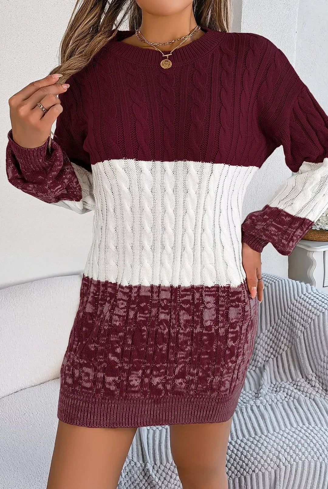 Women’s Malia Colourblock Knit Sweater Dress