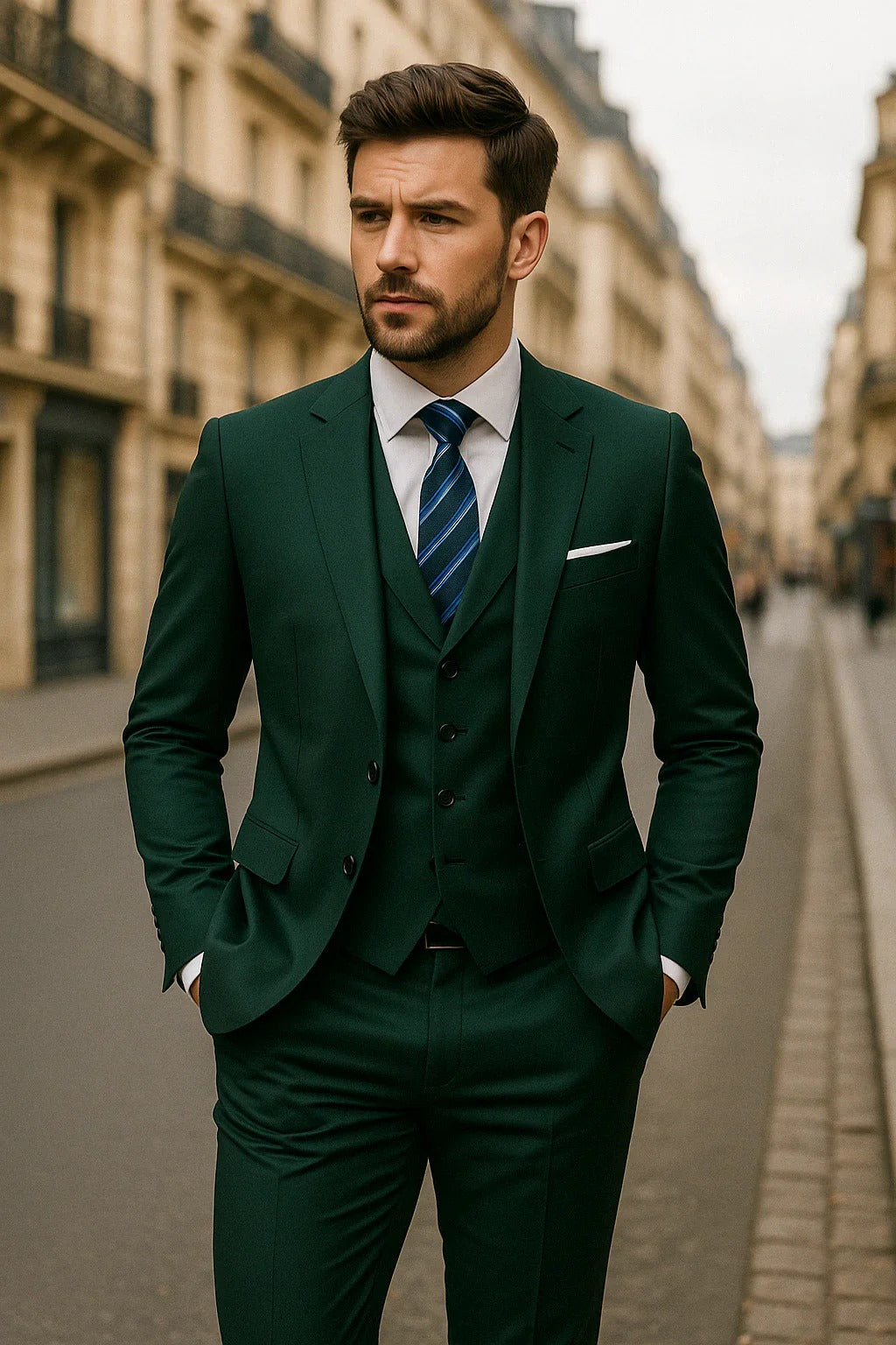 Men’s Beaumont 3-Piece Suit – Refined Modern Elegance