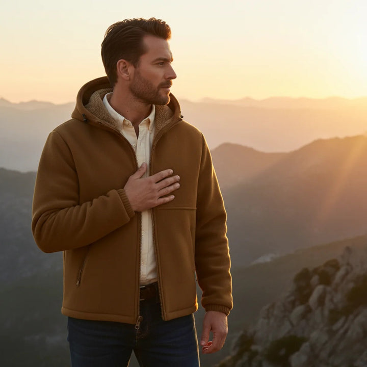 Men’s Aspen Hooded Jacket – Plush Winter Warmth