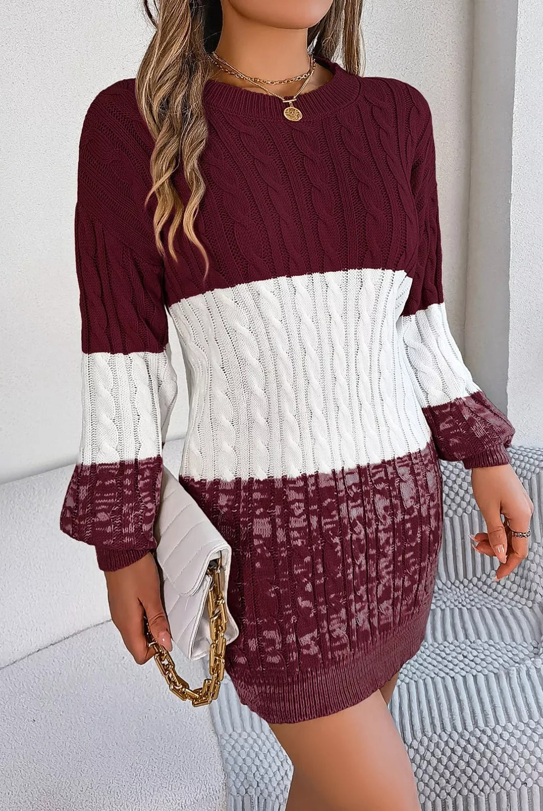 Women’s Malia Colourblock Knit Sweater Dress