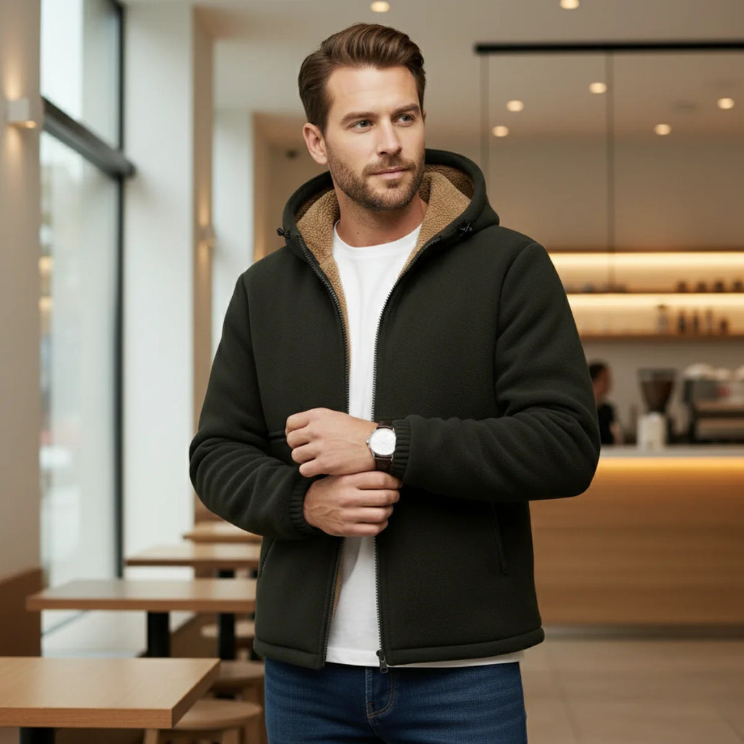 Men’s Aspen Hooded Jacket – Plush Winter Warmth