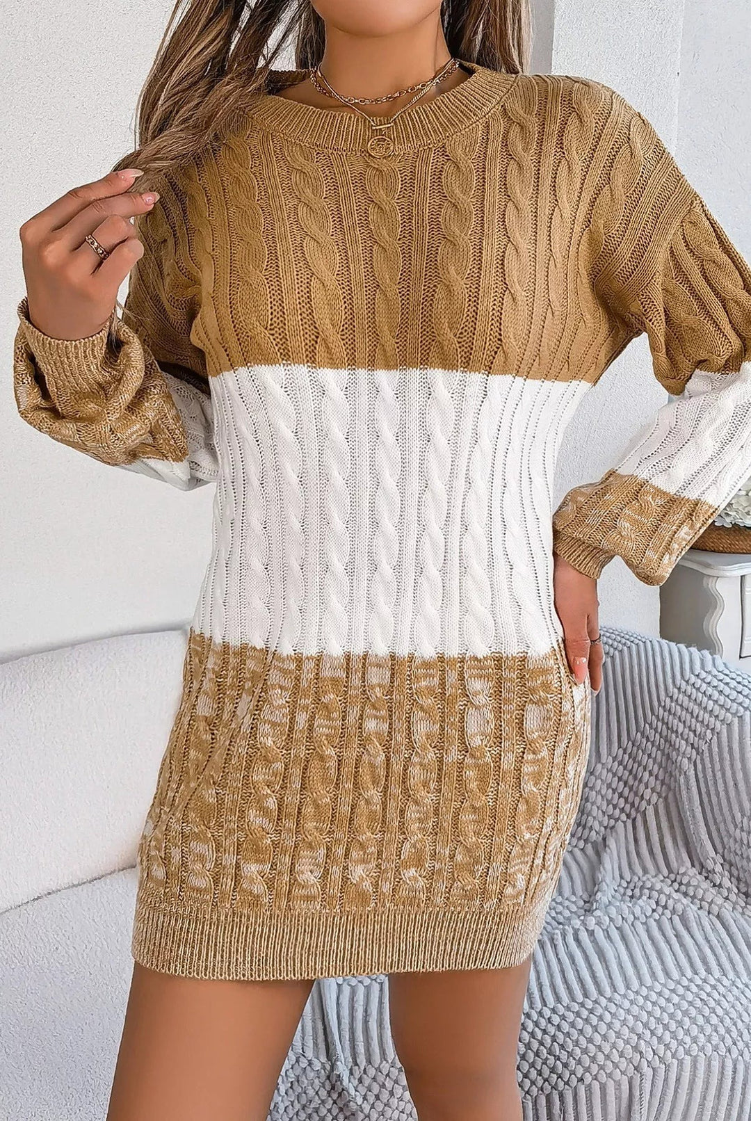 Women’s Malia Colourblock Knit Sweater Dress