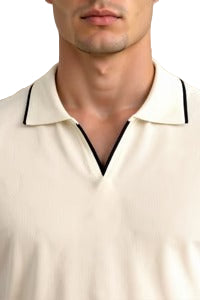 Men’s Valen Contrast Trim Polo Knit Shirt