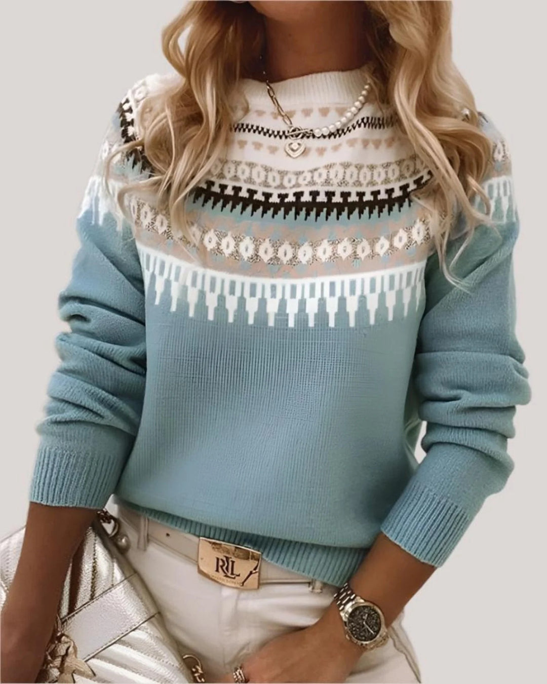 Women’s Elodie Nordic Pattern Knit Sweater