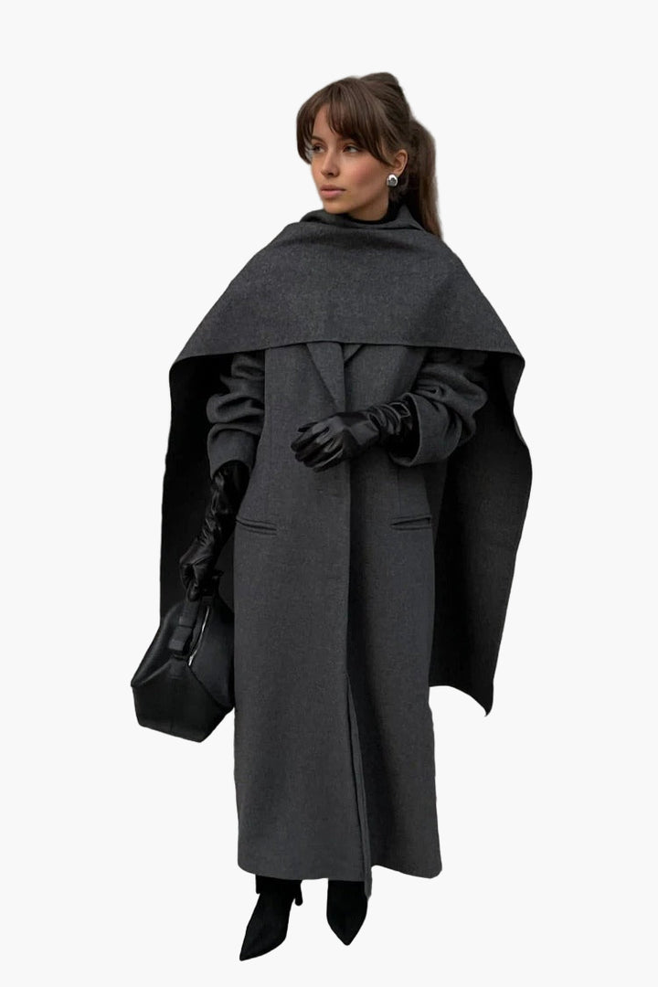 Women’s Monaco Wool Cape Coat with Scarf
