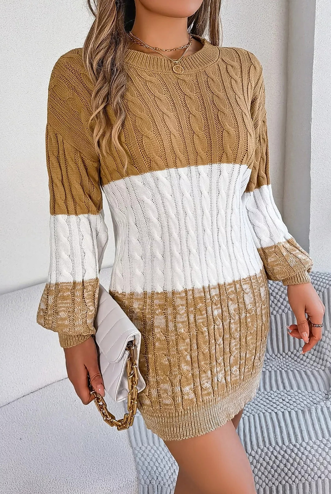 Women’s Malia Colourblock Knit Sweater Dress