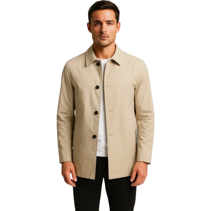 Men’s Oliver Minimalist Button-Up Coat