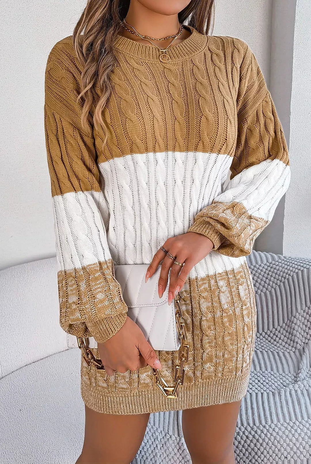 Women’s Malia Colourblock Knit Sweater Dress