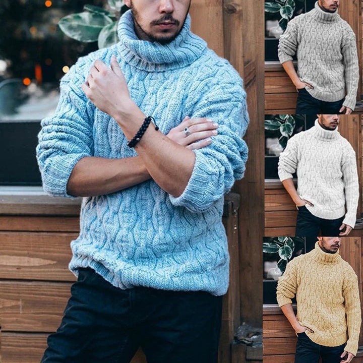 Men’s Alpine Cable-Knit Turtleneck Sweater