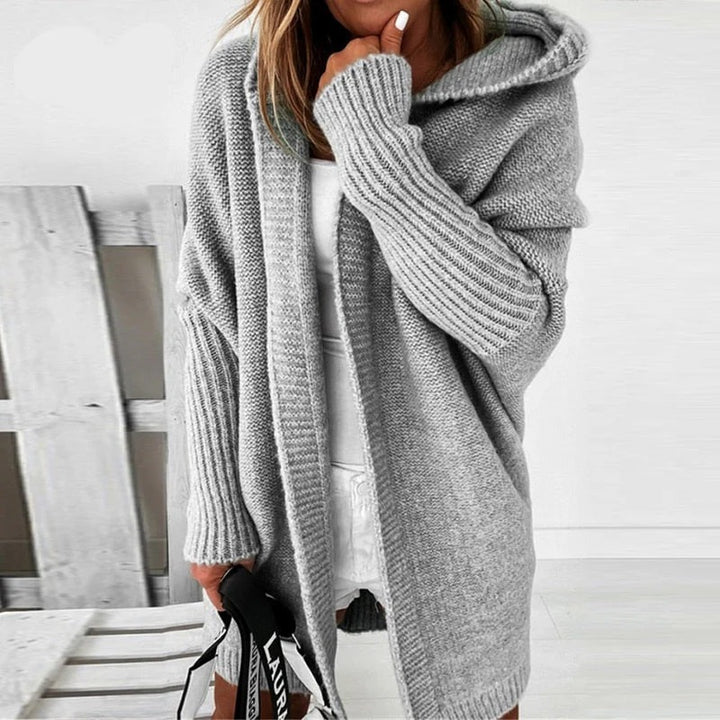 Women’s Haven Cozy Hooded Knit Cardigan – Oversized Open-Front Sweater