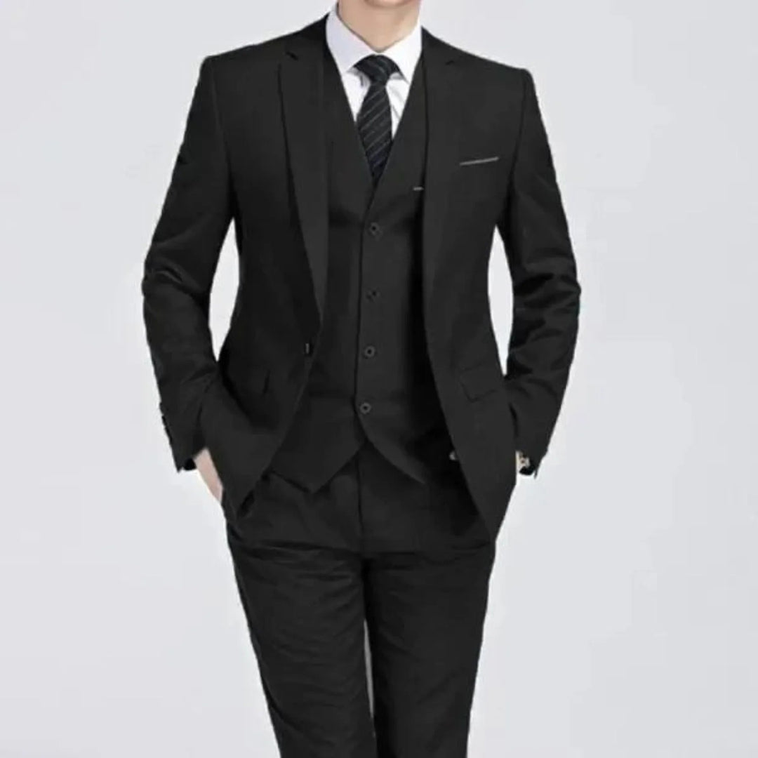 Men’s Dante 3-Piece Suit – Crimson Refined Edition