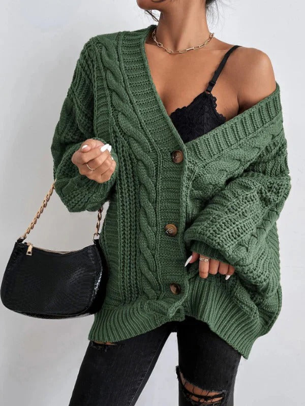 Women’s Oversized Cable Knit Cardigan