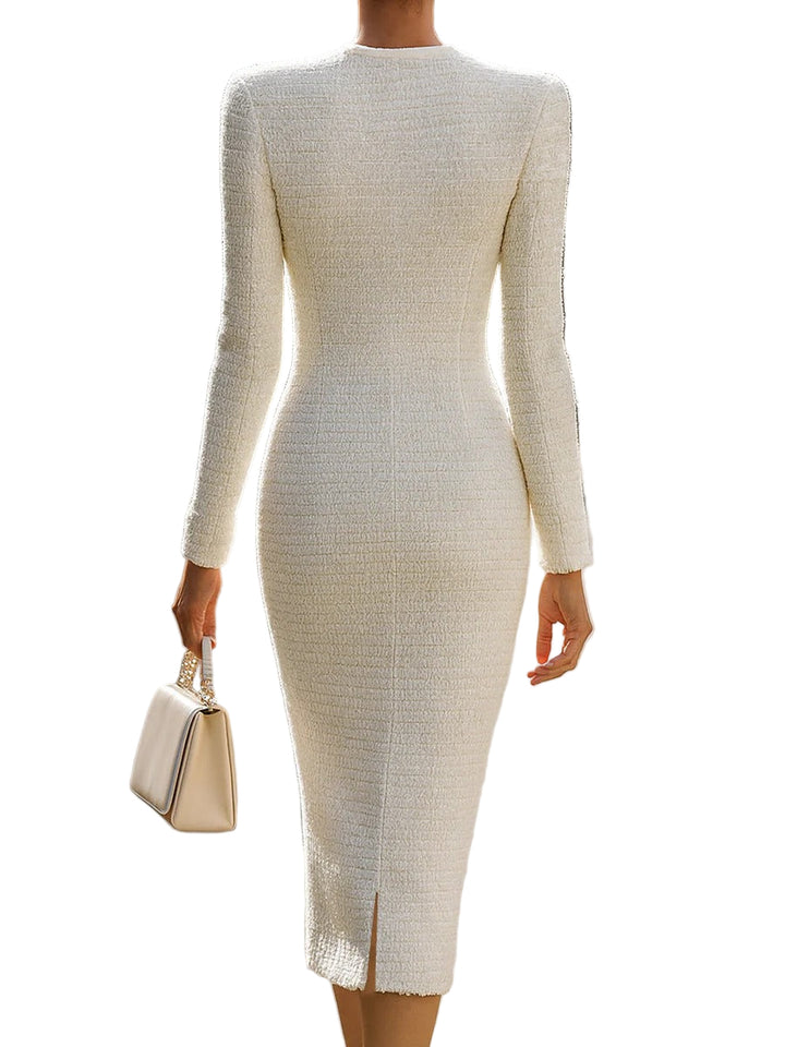 Women’s Colette Classic Tweed Button Midi Dress