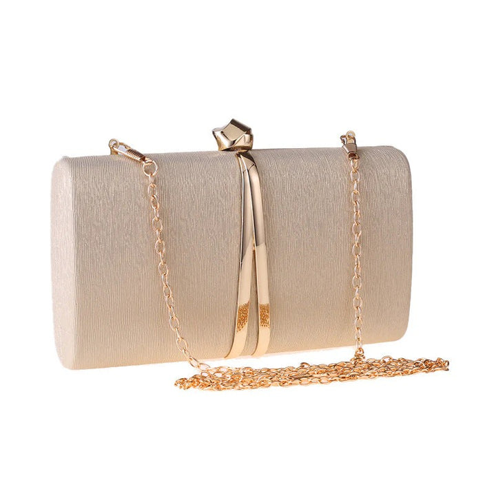 Women’s Structured Metallic Accent Clutch