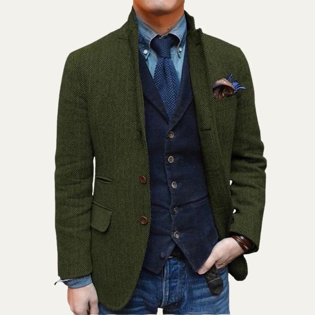 Men’s Camden Herringbone Blazer – Heritage Smart Casual