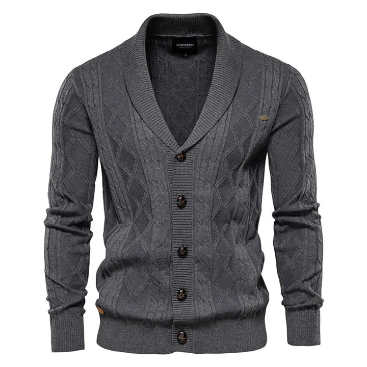 Men’s Cable Knit Shawl Cardigan