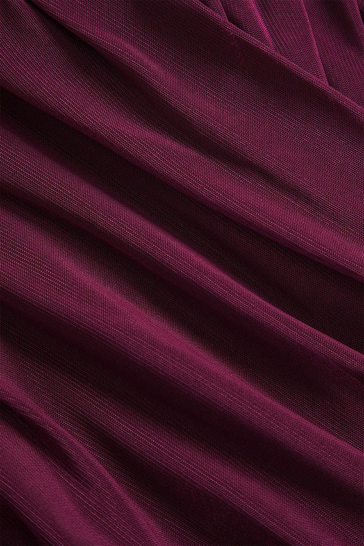 Women’s Ruched Mesh Long Sleeve Top